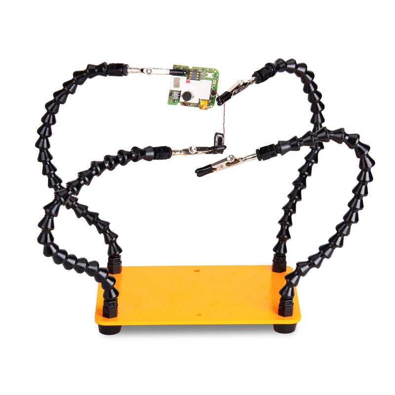 KOTTO Helping Hands Soldering Tool - 4 Arm Non-Slip - Steel Weighted Base with Heavy Duty Clips - Circuit Boards Holder - Crafts Jewelry Hobby Electronic - Image 2